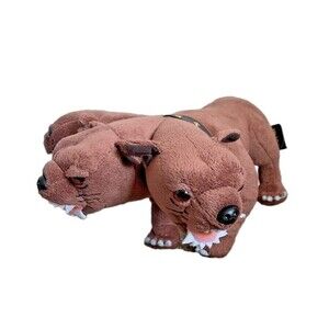 Harry Potter 3 Headed Dog Plush Stuffed Animal Noble Collection Brown 12"